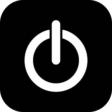 Arka planda Güç Kapatma simgesi izole edildi