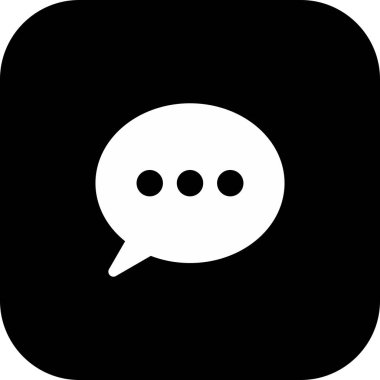  Arkaplanda sohbet simgesi izole edildi