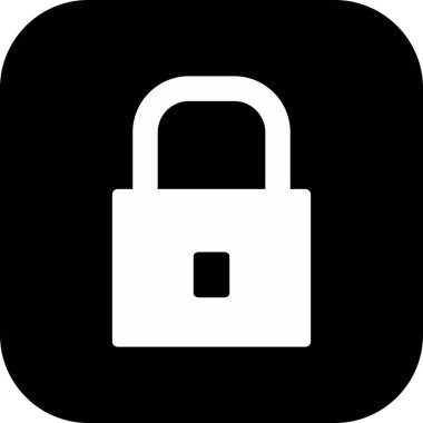 Arkaplanda kilit simgesi izole edildi