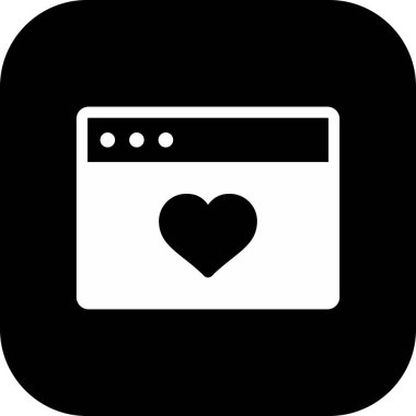  Kalp Tarayıcı simgesi arkaplanda izole edildi 