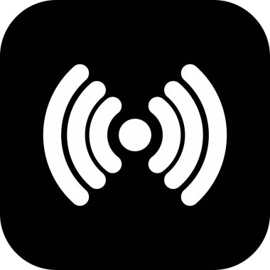 Arkaplanda hava indirme sinyali simgesi izole edildi