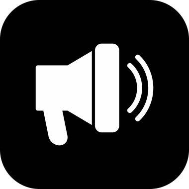 Açıklama Sözcüsü simgesi arkaplanda izole edildi