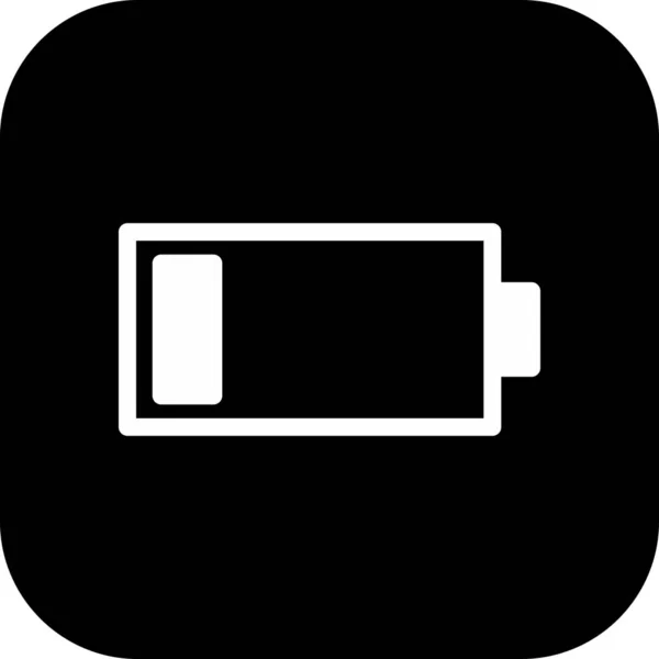Bateria ícone baixo isolado no fundo — Vetor de Stock