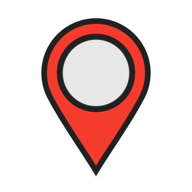 Web uygulama arayüzünde kullanılacak beyaz bir arkaplan üzerine Simge doldurulmuş basit bir konum satırı. Ayrıca seyahat ve turizm sektöründe de kullanılabilir..