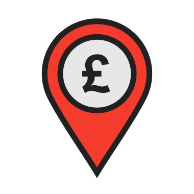 Bank Atm Pound para birimi hattı web uygulama arayüzünde kullanmak üzere Simge 'yi beyaz arka planda doldurdu. Ayrıca seyahat ve turizm sektöründe de kullanılabilir..