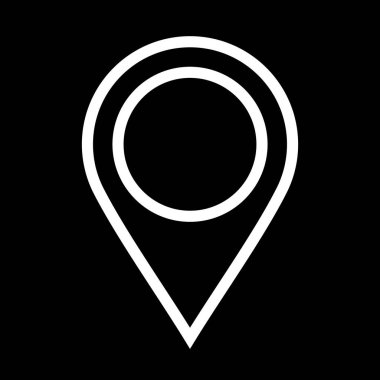 Web uygulama arayüzünde kullanılacak Siyah Konum Simgesi. Ayrıca seyahat ve turizm sektöründe de kullanılabilir..