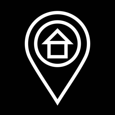 Web uygulama arayüzünde kullanılacak Siyah Ev Konut Simgesi. Ayrıca seyahat ve turizm sektöründe de kullanılabilir..