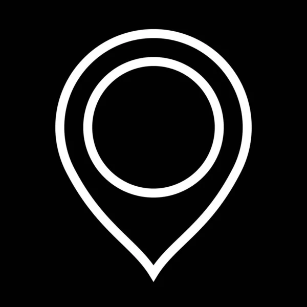 Black Location Icon Використовується Інтерфейсі Веб Додатків Також Може Використовуватися — стоковий вектор