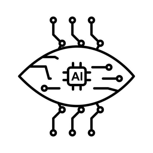 Icono Ojo Alimentado Por Inteligencia Artificial Para Ser Utilizado Como Gráficos vectoriales