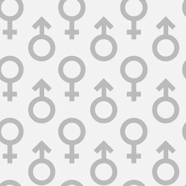 Seamless pattern of male and female gender symbols — ストックベクタ