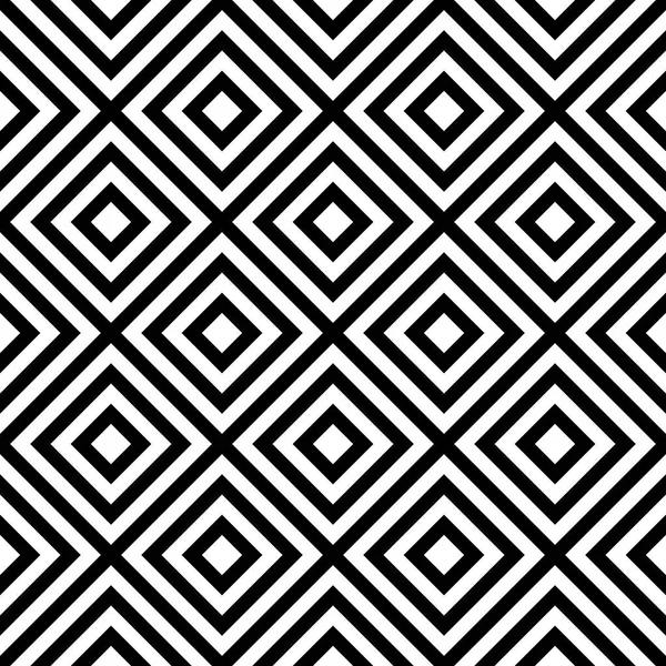 黒と白の菱形シームレス パターン — ストックベクタ