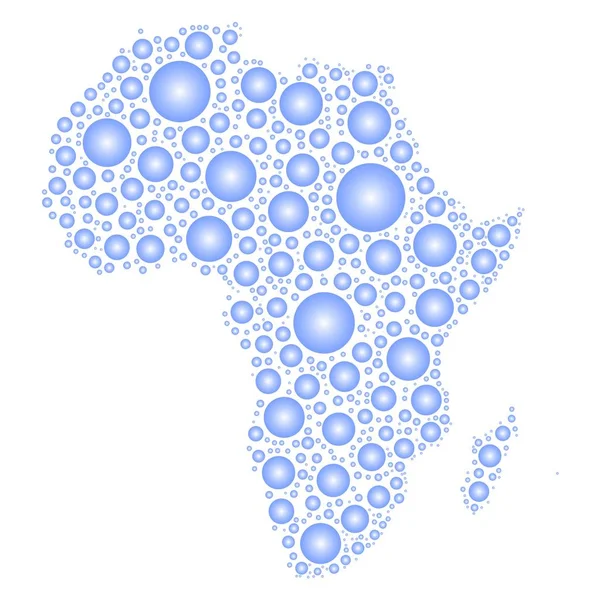 África silueta de gotas de lluvia — Vector de stock