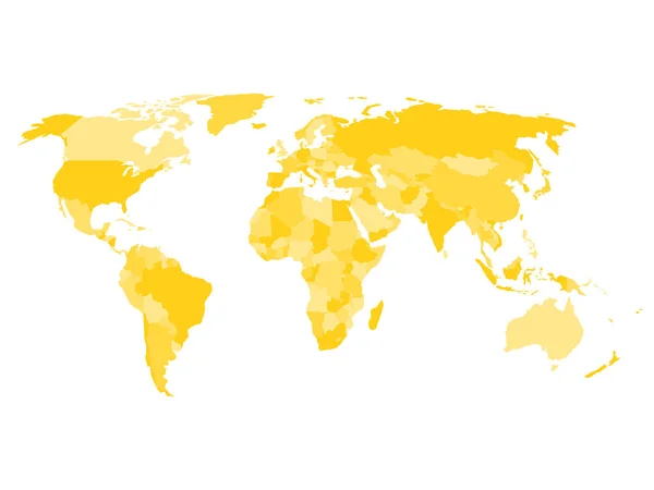 Mapa do mundo com nomes de países soberanos e territórios dependentes maiores — Vetor de Stock