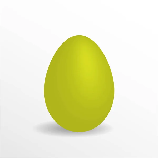 Зеленого цвета яйцо. 3D иллюстрация с тенью. Пасхальный праздник — стоковый вектор