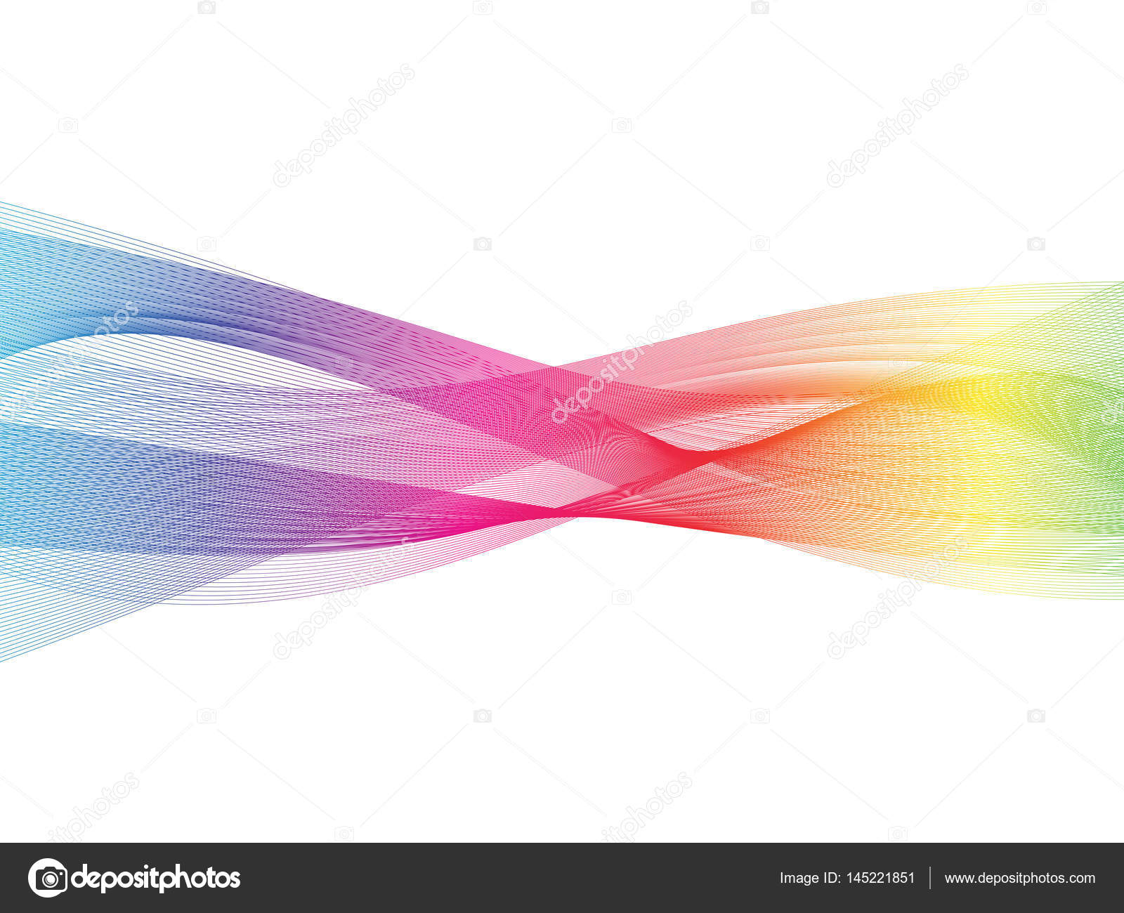 Abstract Transparent Wave Background In Rainbow Light Spectrum