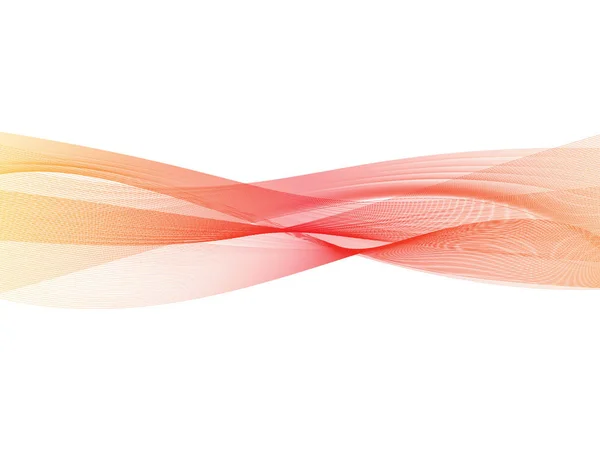 Абстрактно прозрачный оранжево-красный волновой фон. Дымовой эффект дизайн элементов обоев. Векторная иллюстрация EPS10 — стоковый вектор