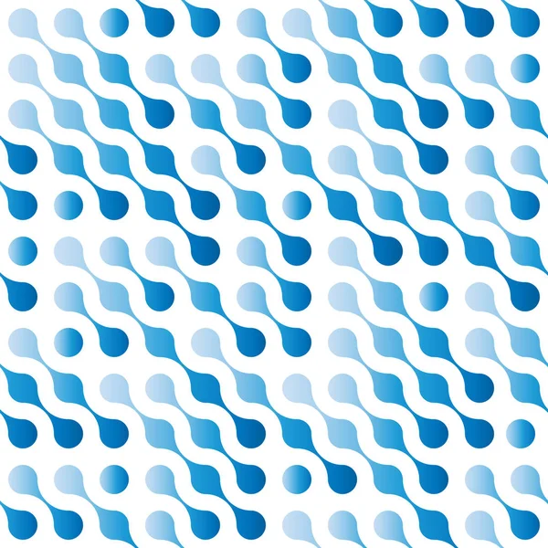 Abstract seamless pattern background of blue gradient connected dots in diagonal arrangement. Rainy day theme. Vector illustration — Stock Vector