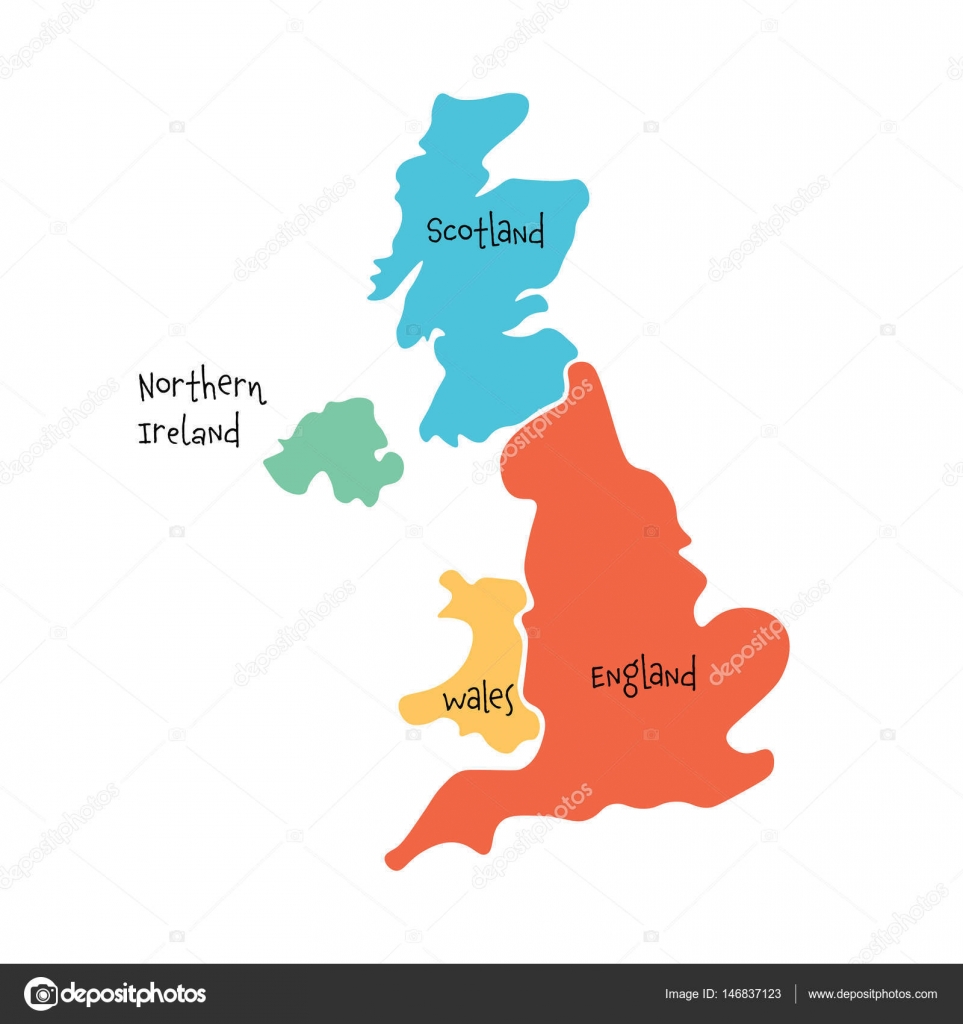イギリス、別名イギリス、イギリス、北アイルランドの手描きの
