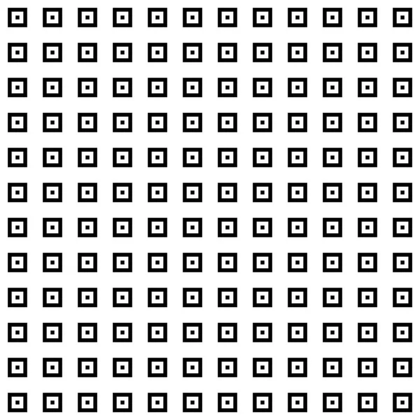 线性排列的黑色方形的抽象矢量无缝图案背景马赛克。简单的几何设计壁纸 — 图库矢量图片