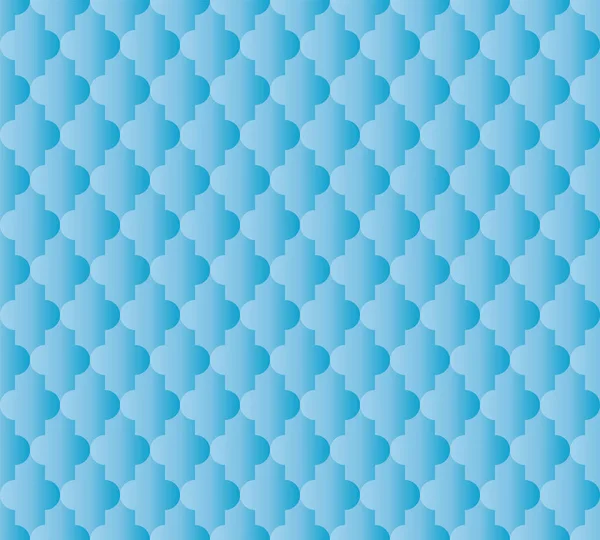 Moroccan islamic seamless pattern background in blue gradient. Vintage and retro abstract ornamental design. Simple flat vector illustration — Stock Vector