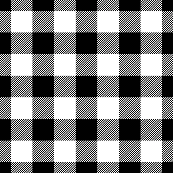 Patrón de madera escocesa en blanco y negro. Patrón de vector sin fisuras. Diseño textil vintage simple — Vector de stock