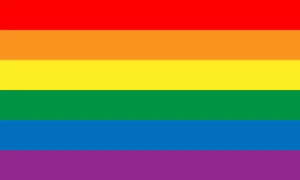 Bandera de lesbianas, gays, bisexuales y transexuales. Bandera del orgullo del arco iris de la organización LGBT. Ilustración vectorial . — Archivo Imágenes Vectoriales