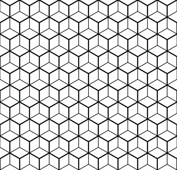 Modèle sans couture Heaxgon. Double réseau de réseau hexagonal noir mince et épais sur fond blanc. Illustration vectorielle — Image vectorielle
