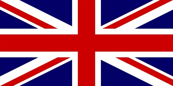 Officiella flagga Förenade kungariket av Storbritannien och Nordirland. UK flaggan aka Union Jack. Vektorillustration — Stock vektor