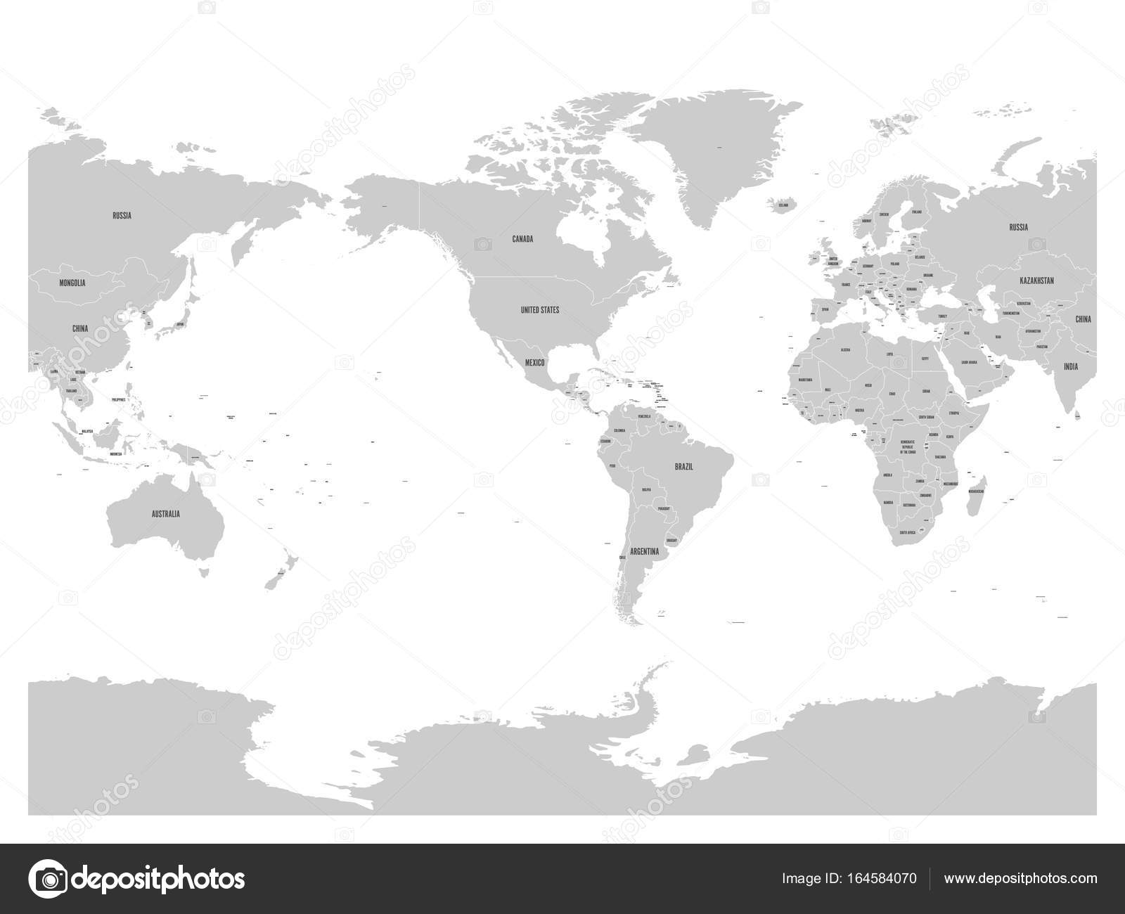 Us Centered World Map America Centered World Map Vector Art Stock Images | Depositphotos