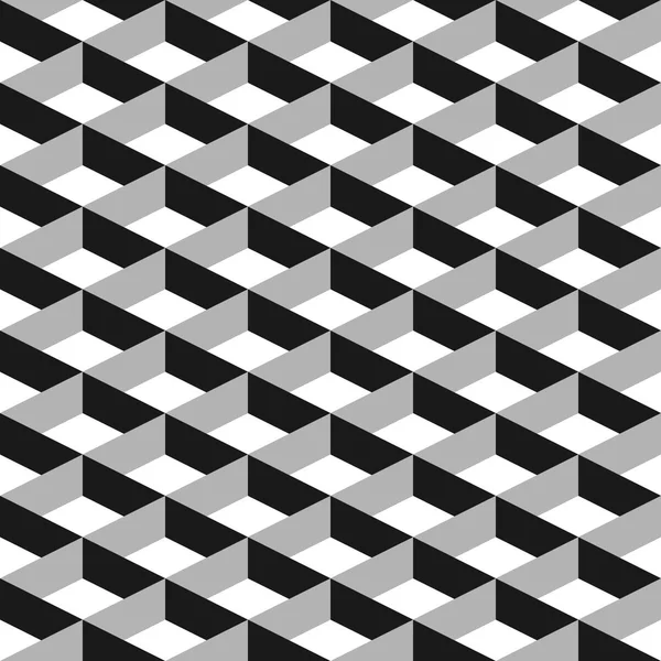 3 d ベクトル抽象的なシームレス パターン。灰色のグリッド — ストックベクタ