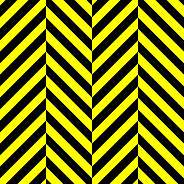 Naadloze achtergrondpatroon van gele en zwarte strepen. Gevaar, politie of onder constructie thema. Vectorillustratie — Stockvector