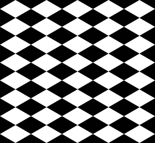 Ромб шахматный фон в черно-белом цвете. Бесшовный фон шаблона. Векторная иллюстрация — стоковый вектор