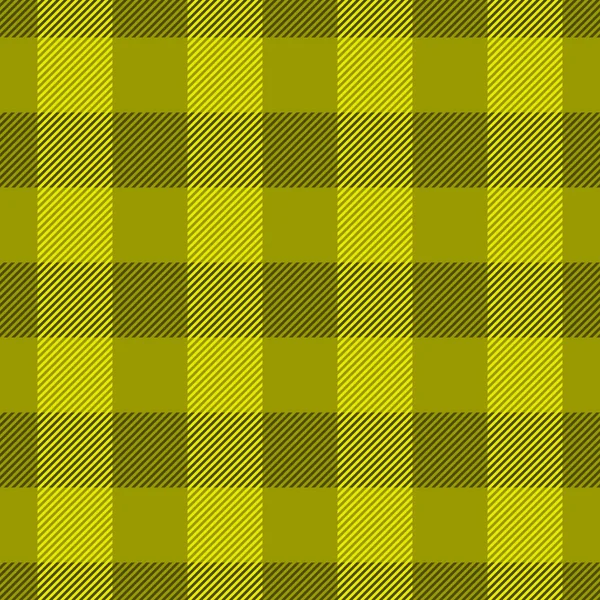 Yellow lumberjack plaid pattern. Seamless vector pattern. Simple vintage textile design — Stock Vector