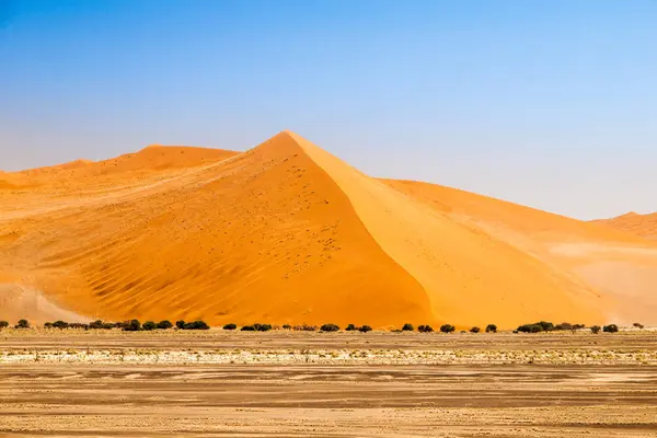 Paisaje con dunas rojas del desierto de Namib, Parque Nacional Namib-Naukluft, Namibia, África —  Fotos de Stock