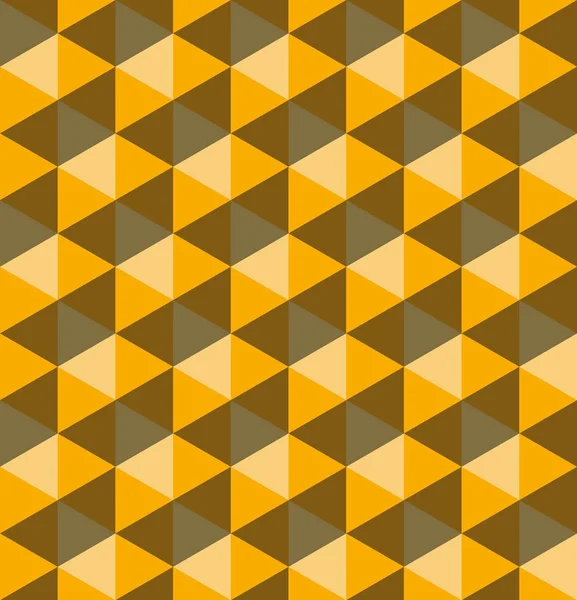 Желтые шестиугольные пирамиды. Бесшовный векторный фон. 3D рельеф — стоковый вектор