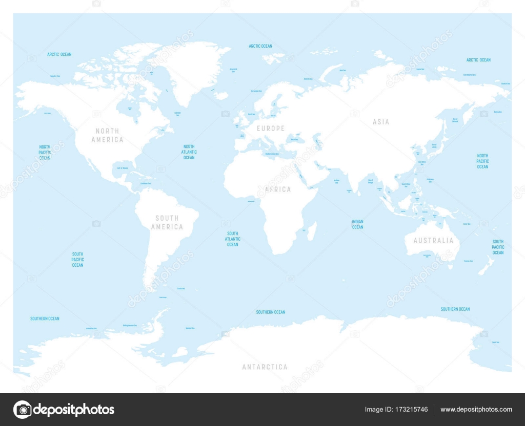 Grande Mappemonde Détaillée Avec Les étiquettes Du