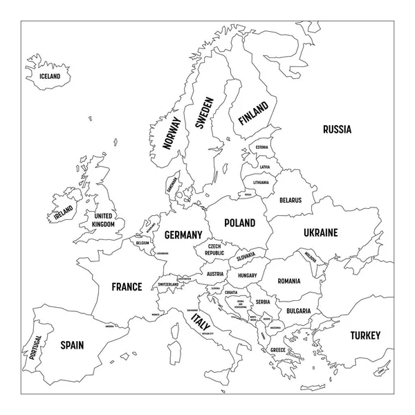 9 Free Detailed Printable Map Of Europe