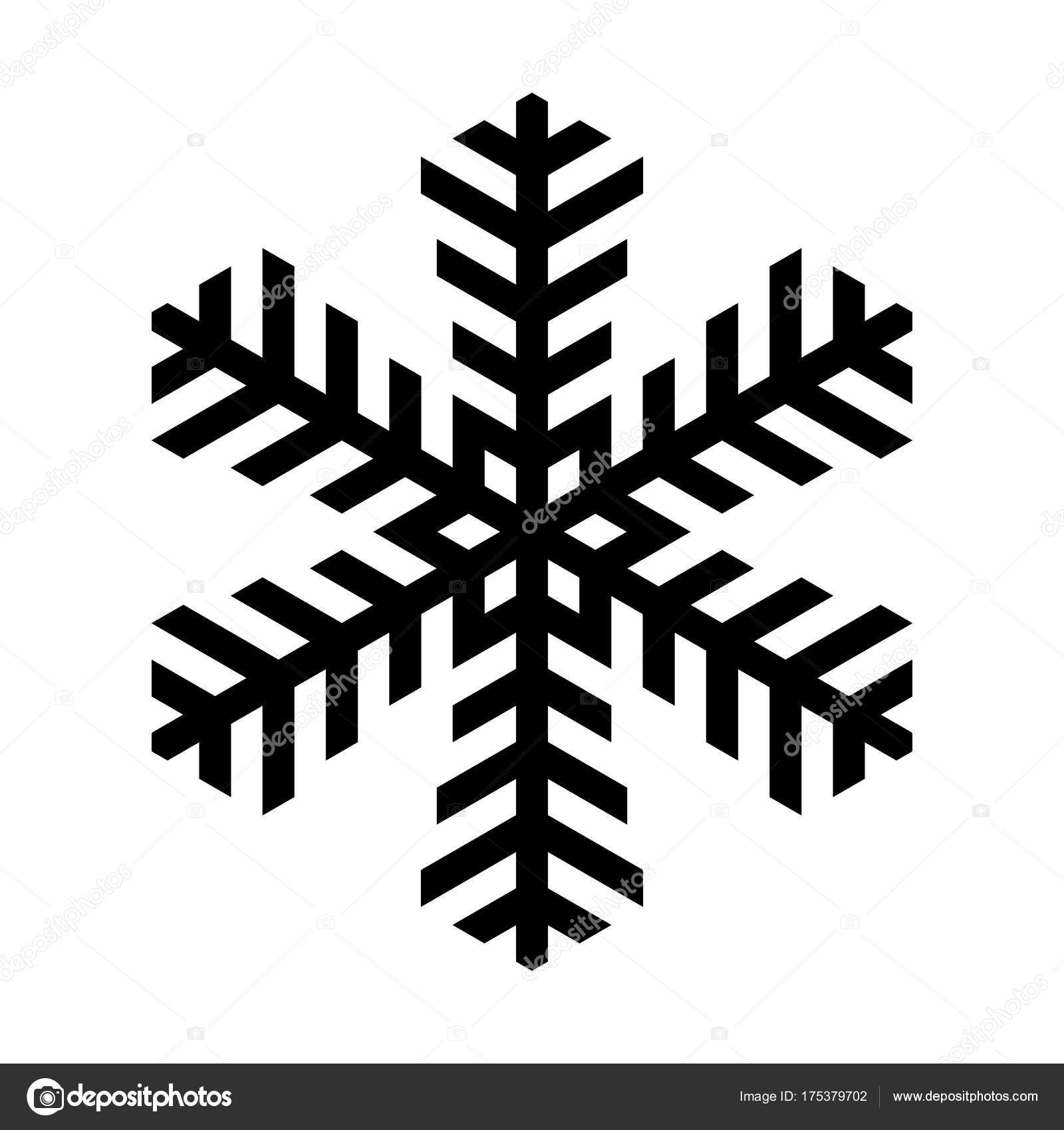 Snowflake icon. Christmas and winter theme. Simple flat