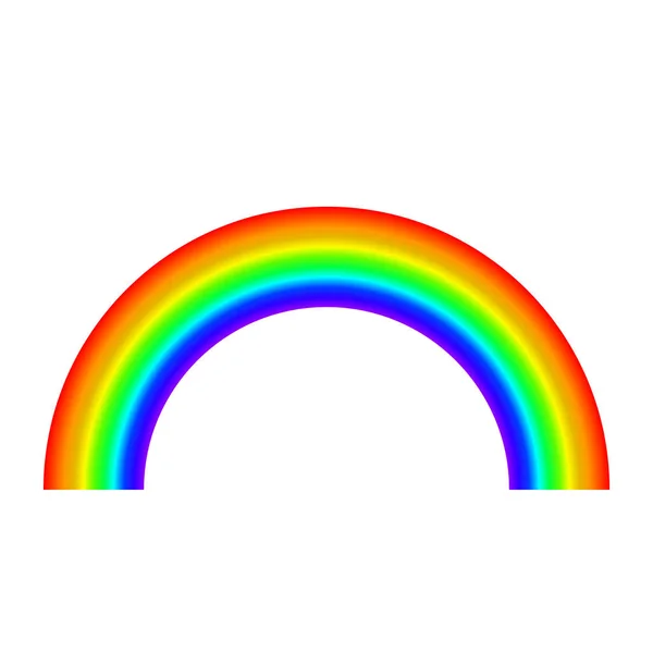 Arco iris vectorial sobre fondo blanco. Espectro luminoso — Archivo Imágenes Vectoriales