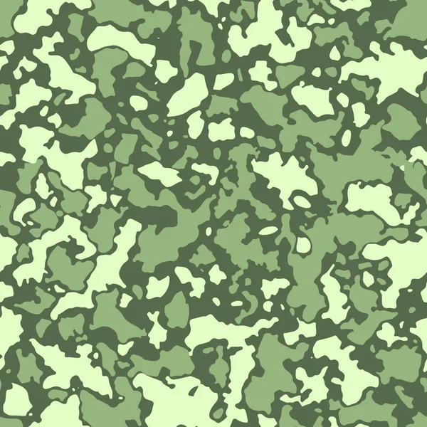 Modèle de camouflage sans couture avec mosaïque de taches abstraites. Arrière-plan militaire et militaire camouflage dans l'ombre verte ou kaki — Image vectorielle