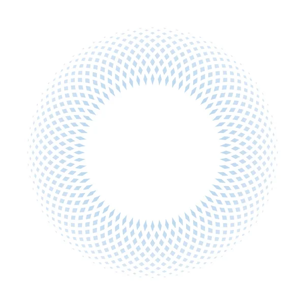 Niebieski pierścień mozaika na białym tle. Streszczenie stylowy element — Wektor stockowy