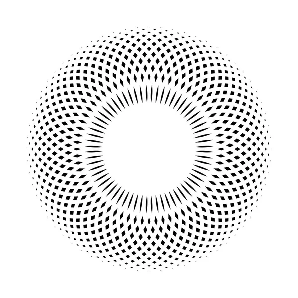 Черное кольцо мозаики на белом фоне. Стильный элемент абстрактного дизайна — стоковый вектор
