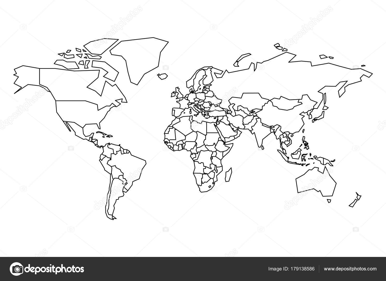 Cartina Mondo In Bianco E Nero | Sexiz Pix