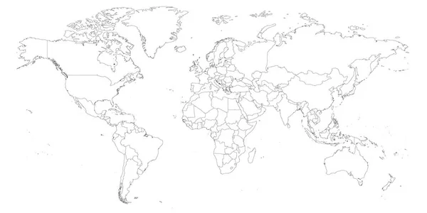 World map outline Vector Art Stock Images | Depositphotos