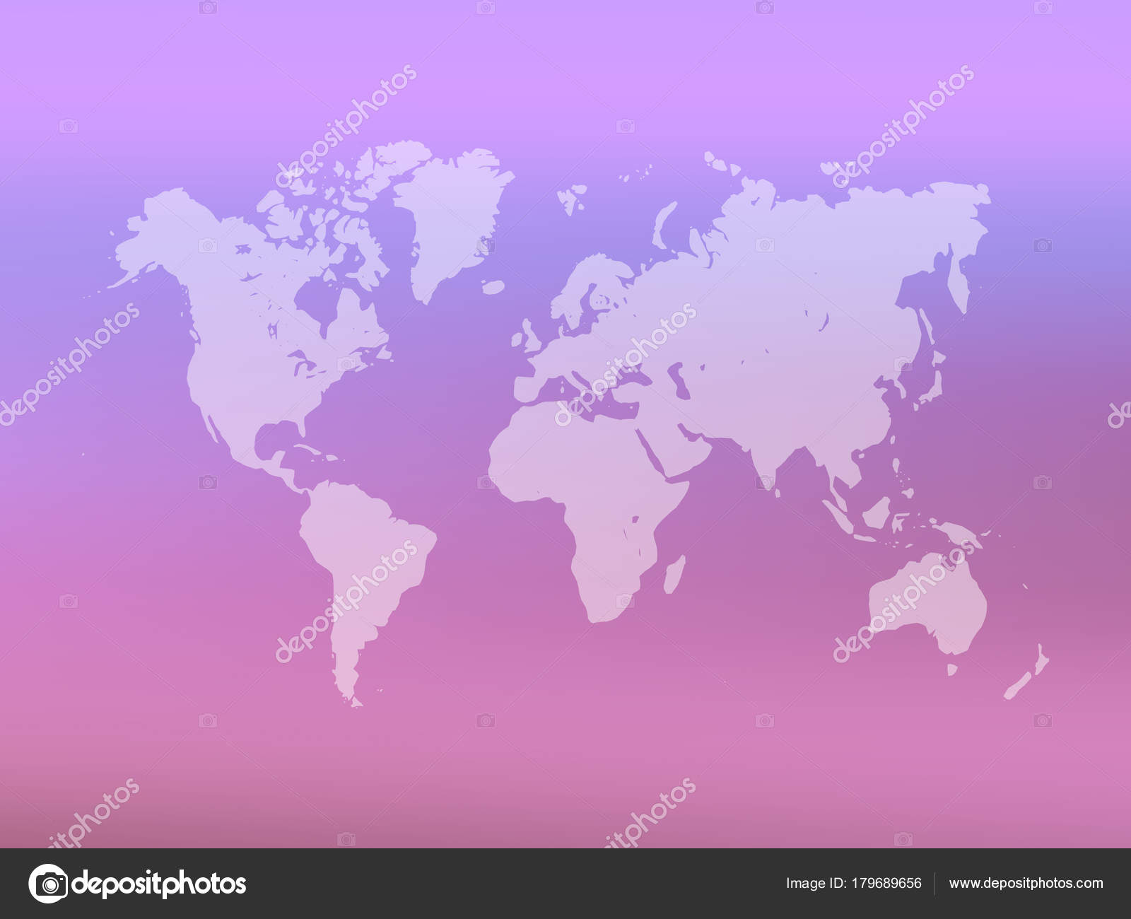 Partly Transparent World Map Silhouette On Pink Gradient Mesh Background Vector Illustration Stock Vector C Pyty