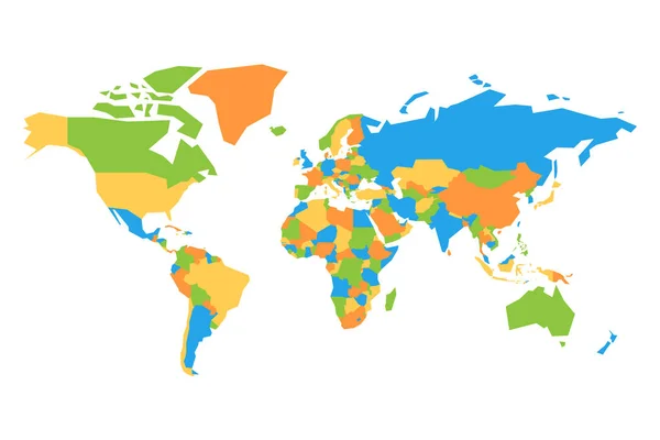 Mapa vectorial colorido del mundo — Vector de stock