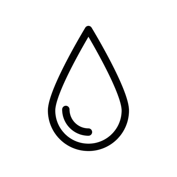 Dobd el! Eső, víz vagy olaj szimbólum. Vázolja fel a modern design elemet. Egyszerű fekete lapos vektor jel lekerekített sarkokkal — Stock Vector