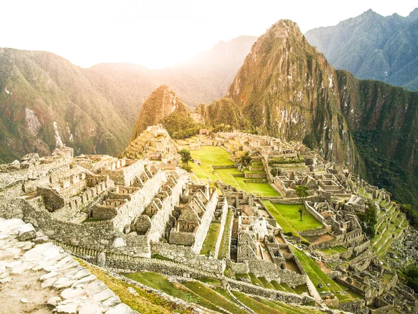 Machu Picchu, elveszett város az inkák. Peru. — Stock Fotó