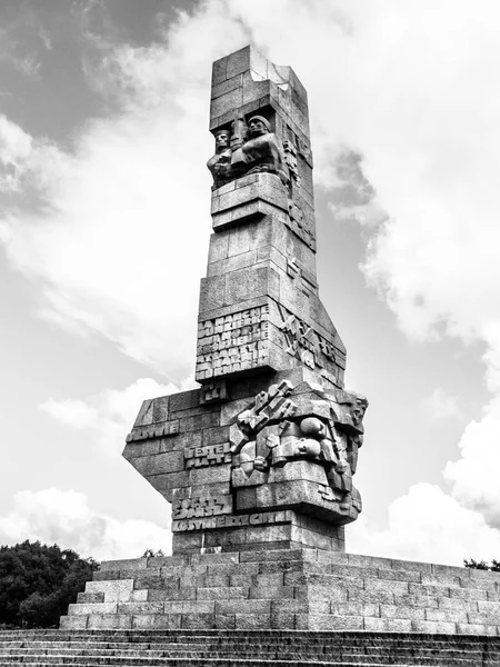 GDANSK, POLAND - CIRCA 2014: Monument on the Westerplatte in memory of the Polish defenders of Gdansk in Poland, circa 2014 — Stock Photo, Image