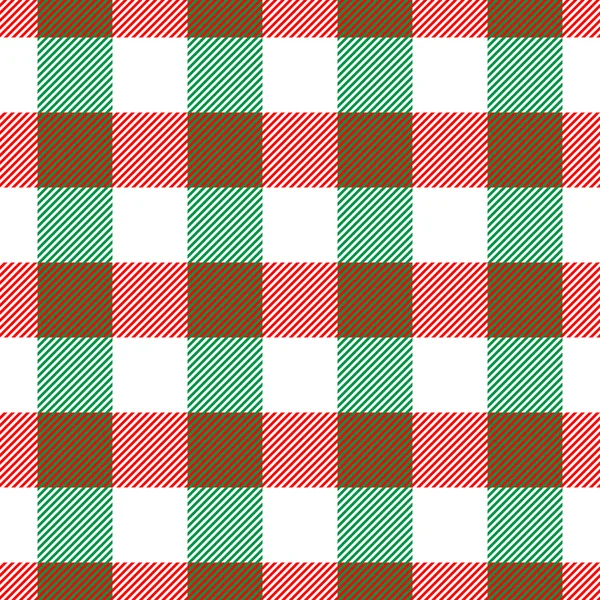 Patrón de madera escocesa en rojo, blanco y verde. Patrón de vector sin fisuras. Diseño textil vintage simple — Archivo Imágenes Vectoriales